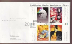 Canada FDC 2000 Millennium-Humanitarians & Peacekeepers pane of 4, sc#1825 - Picture 1 of 1
