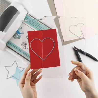 2 peças almofadas de corte de plástico policarbonato transparente padrão para máquina de corte - Imagem 1 de 4