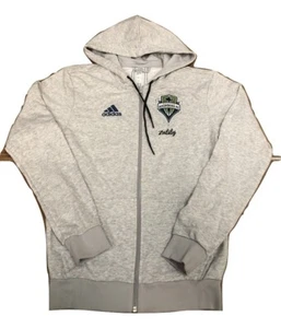 Adidas MLS Seattle Sounders FC Travel Jacket Heather Gray EH8659 - Picture 1 of 2