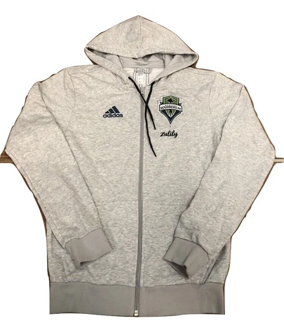 Adidas MLS Seattle Sounders FC Travel Jacket Heather Gray EH8659 Cover