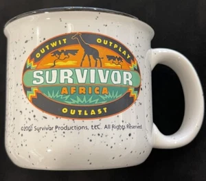 Survivor Africa Campfire Coffee Mug Season 3 2001 Perfect/Unused - Picture 1 of 4