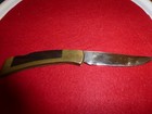 VINTAGE GERBER 97223 USA LOCKBACK HUNTING FOLDING KNIFE BRASS WOOD HANDLE #401