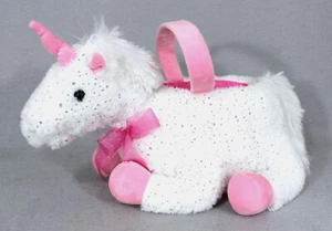 Dan Dee Unicorn White Pony Horse Plush Easter Basket Halloween Tote Candy Bucket - Picture 1 of 9