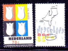 Netherlands #807-808 1992 Expo '92, Seville Mint Vf Nh O.G