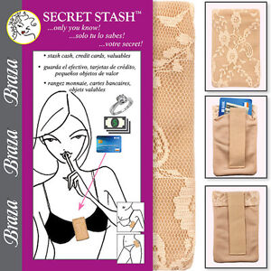 Braza Secret Stash Pocket Lace Bra Travel Pouch