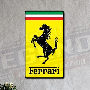 Dibondschild Großes Ferrari Schild, Deko Garage Auto, Deko Schild - Bild 1 von 3