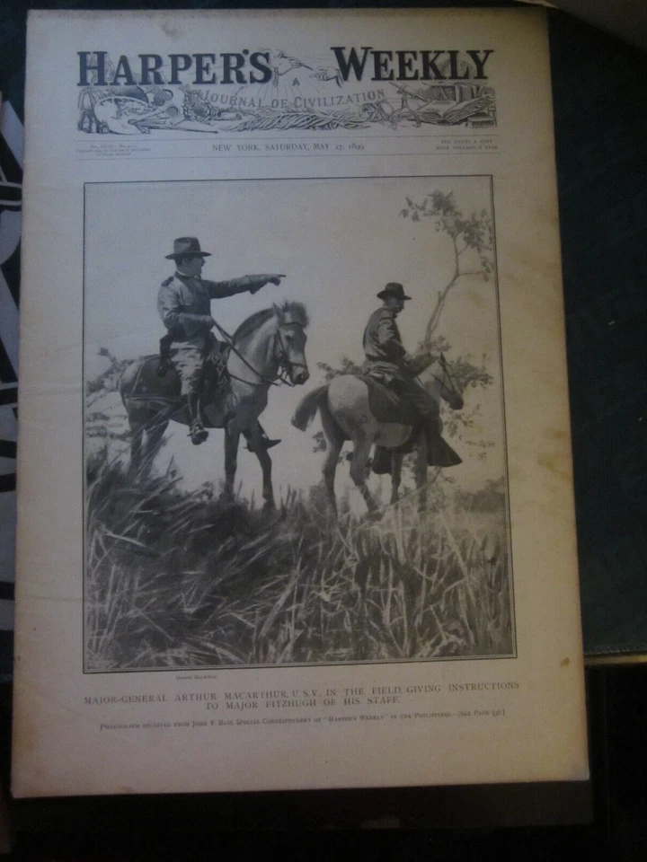 Harpers Weekly May 27 1899 Major General Arthur MacArthur U.S.V. Philippines 64 - Image 1 of 1