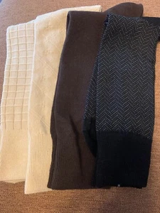 4 pares de calcetines de vestir clásicos para hombre talla 10-13 NUEVO mezcla de colores negro-marrón-hueso - Imagen 1 de 3