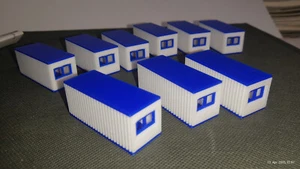 3D Druck Baustellencontainer Wohncontainer Bürocontainer TT Modellbahn - Bild 1 von 4