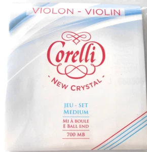 Juego de Cuerdas para Violín Corelli 700MB Cristal Tensión Media - Extremo de Bola - Nuevo - Imagen 1 de 2