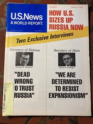 US News & World Report MARCH 1976 Rumsfeld & Kissinger Interviews - Image 1 of 4