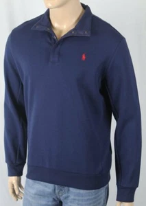 Polo Ralph Lauren Navy Blue Half Snap Double Knit Jacket Red Pony NWT - Bild 1 von 1