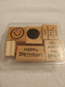 Stampin' Up! Two-Step Stampin' SMILE Stamp Set 2000 Full Set of 6 Happy Birthday - Picture 1 of 4
