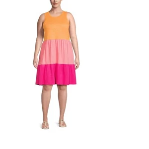 Terra & Sky Women's Plus Size Tiered Tank Dress, Size:2X(20-22) - Bild 1 von 5