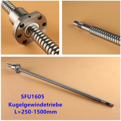 MARKENLOS SFU1605 250-1550MM C7 RM1605 Kugelumlaufspindel Kugelgewinde Spindel Mutter CNC