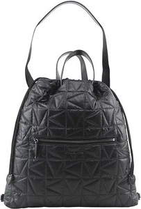 Michel Kors Winnie $ 448 Cabrio Rucksack Reise Handtasche schwarz gesteppt - Bild 1 von 7