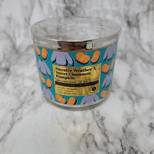 Suéter Bath & Body Works Clima X Dulce Canela Calabaza 3 Mechas Vela - Imagen 1 de 3