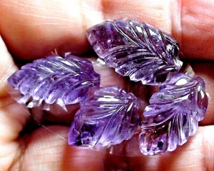 NATÜRLICH! 50,15ct REICH UNBEHEIZT LILA AMETHYST GESCHNITZT IEAFS, GROSSES LOCKERES EDELSTEIN. - Bild 1 von 1