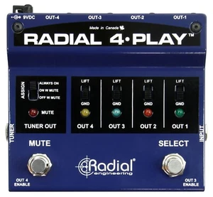 RADIAL ENGINEERING 4 PLAY Multi-Channel Live or Studio Instrument Direct Box - Picture 1 of 4