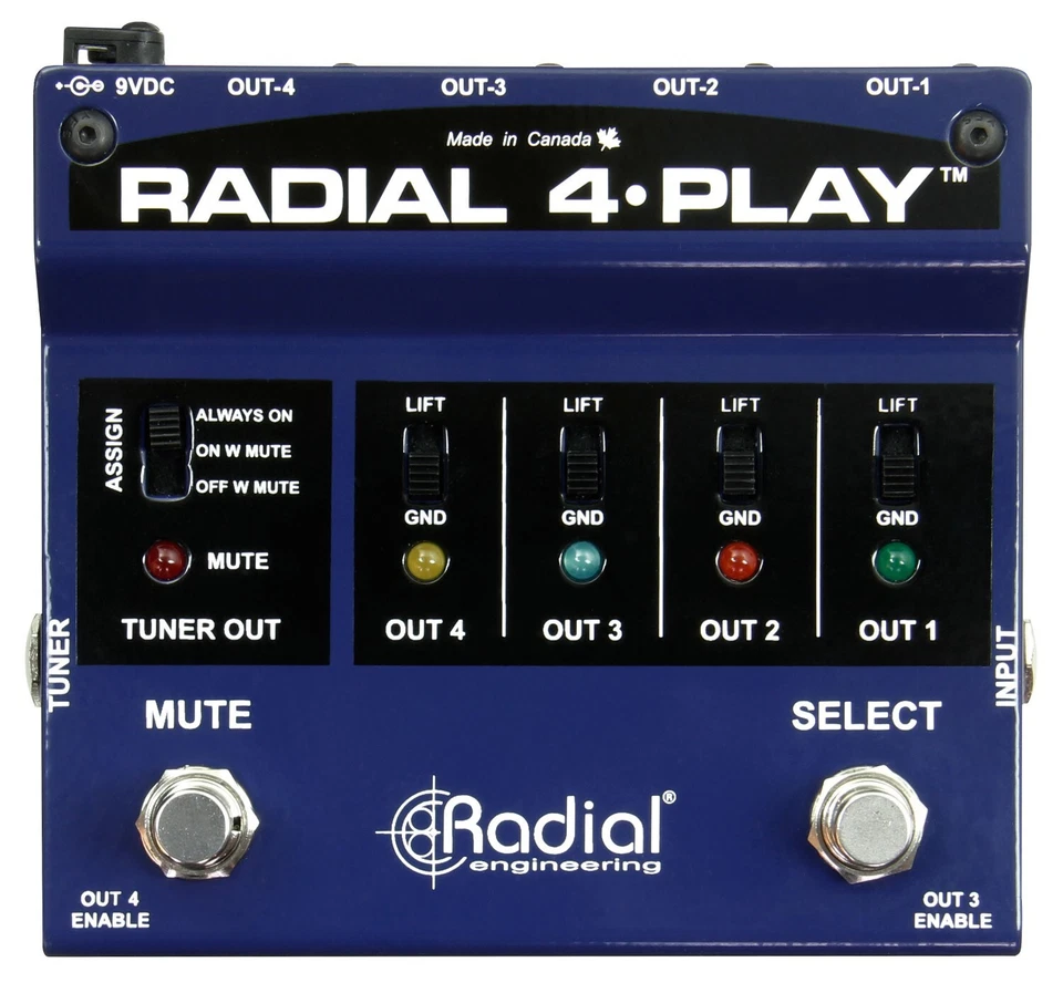 RADIAL ENGINEERING 4 PLAY Multi-Channel Live or Studio Instrument Direct Box - Image 1 of 4