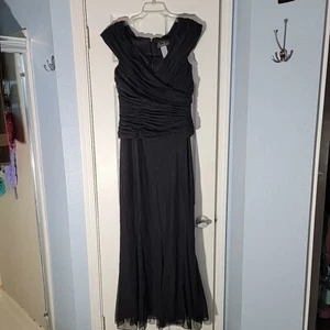 Alex Evenings Dress Womens Small Black Party Formal Chiffon Witchy Party Formal - Picture 1 of 9