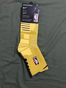 Nike Nba Ankle Socks Yellow Large - Picture 1 of 3