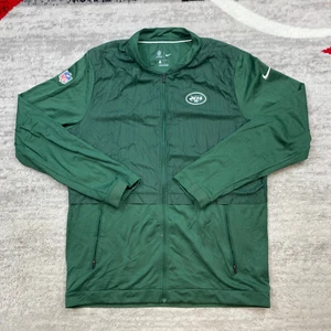 Nike New York Jets Chaqueta Lateral Sobre el Campo Grande Verde Swoosh Cremallera Fútbol NFL - Imagen 1 de 15