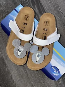 Birkenstocks Disney Mädchen Minnie Maus Zehenpartie Pfosten Tanga Glitzer UK Größe 11,5 EU 30 - Bild 1 von 11