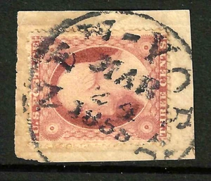 SC #26 Nice Margins 1858 Year Date Cancel 3 Cent Washington 1857-1861 US 6B72 - Bild 1 von 2