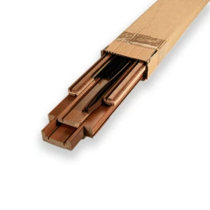 Kit stipite piatto grezzo x porte scorrevoli impiallaciato varie essenze cm 10,8 - Foto 1 di 7