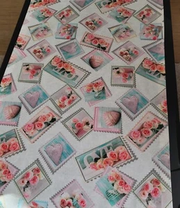 Tischläufer mit romantischem Motiv. Baumwolle. ca. 54 x 130 cm. Neu - Bild 1 von 5