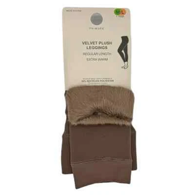 PRIMARK 人造毛皮衬里打底裤蓬松抓绒弹力保暖冬季黑色 L/XL — 第 1/2 张图片