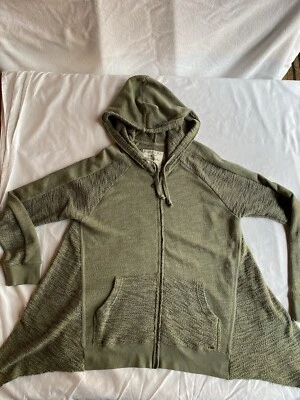 O’Neill Shore Zip Up Hang Ten Olive Green Hoodie Size Med. Has Tiny Hole- Read - Image 1 of 4