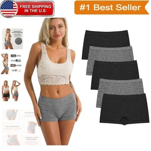 Women's Tagless Boyshort Panties - Breathable Stretch Boxer Briefs for Comfort - Picture 1 of 8