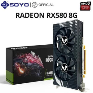 SOYO Radeon RX580 2048SP 8GB GDDR5 GPU PCIE3.0x16 for Gaming & Desktop PCs - Photo 1/6