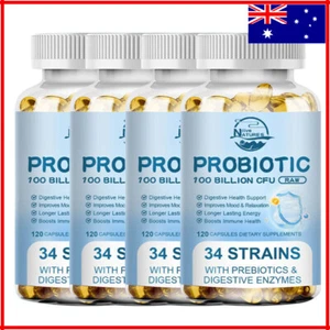 Probiotics Digestive Enzymes 100 Billion CFU Potency Immune Health 120 Capsules - Imagen 1 de 15