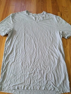 Camisa David Archy Para Hombre Grande Modal Cuello en V Dormir Bajo Gris B21 Foto 1 de 2