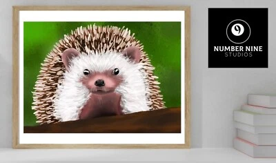 Ilustración de ilustración de erizo salvaje impresión A3, limitada, firmada por el artista. Foto 1 de 4