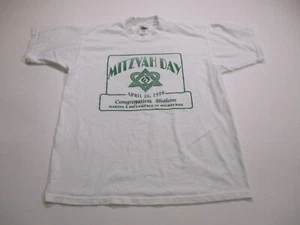 Camicia da uomo Jewish Mitzvah vintage anni '90 taglia large doppio lato - Foto 1 di 9