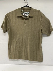 Covington Polo Shirt Short Sleeve Button Up Mens Size XL Light Brown - Picture 1 of 6