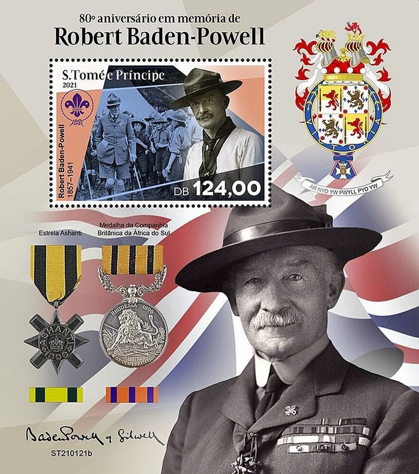 Robert Baden-Powell SCOUTING Scout/Scouts MNH 1v-Stamp Sheet #2 (2021 Sao Tome) - image 1 of 1