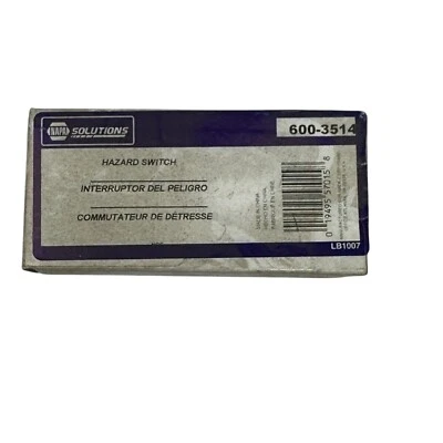 Napa Solutions 600-3514 Hazard Warning Switch fits Chevrolet Impala 2000 -2005 - Image 1 of 4