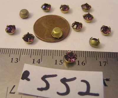 12 Винтажный 5,5 мм Swarovski стразы латуни комплект установки ювелирных изделий куклы Craft ремонт + - Изображение 1 из 2