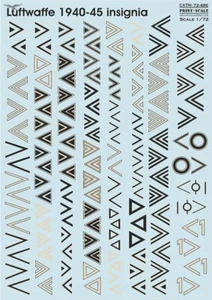 Print Scale 72-486 1/72 Decal for Luftwaffe 1940-45 insignia. Winkel - Picture 1 of 2