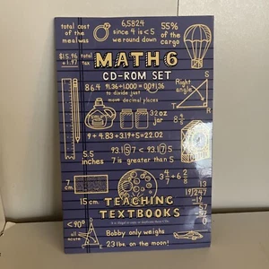 Teaching Textbooks Math 6 Cd Rom Set (4 Disc  Set) - Picture 1 of 3