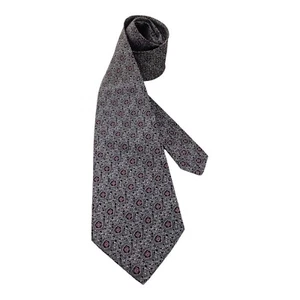 GIANNI VERSACE Vintage Gray Geometric Luxury Silk Tie Made In Italy W: 3.5" NWOT - Picture 1 of 4