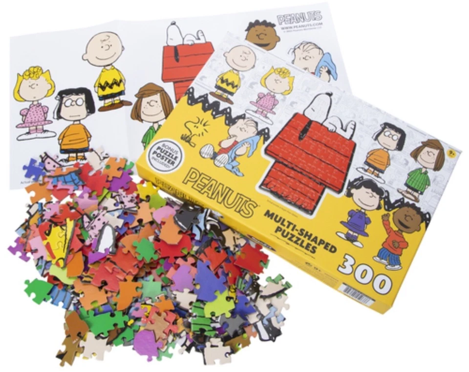 Peanuts Snoopy 300 PC 9 Ind. Rompecabezas multiforma ¡DIVERTIDOS! ¡Envío rápido! Foto 1 de 4