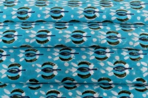 Indian Cotton Voile Fabric Hand Block Floral Print Sewing Material Craft 5 Yard - Picture 1 of 4