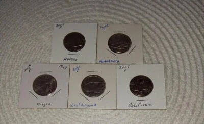 5 US State Quarters (L64P1-5) 5-2005p, Uncirculated Quarters see list - Image 1 of 4