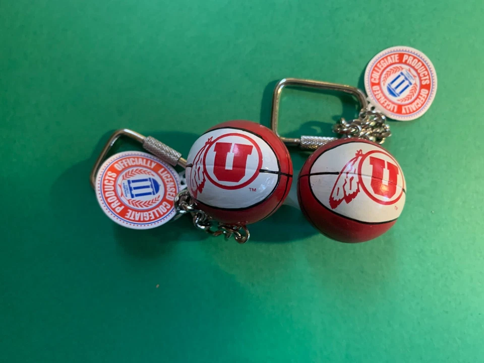 NCAA College Basketball Key Chain -Pair of Utah Utes - Image 1 of 2